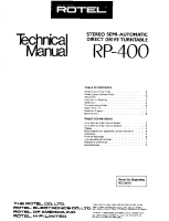 Rotel RP-400 - Technical manual 